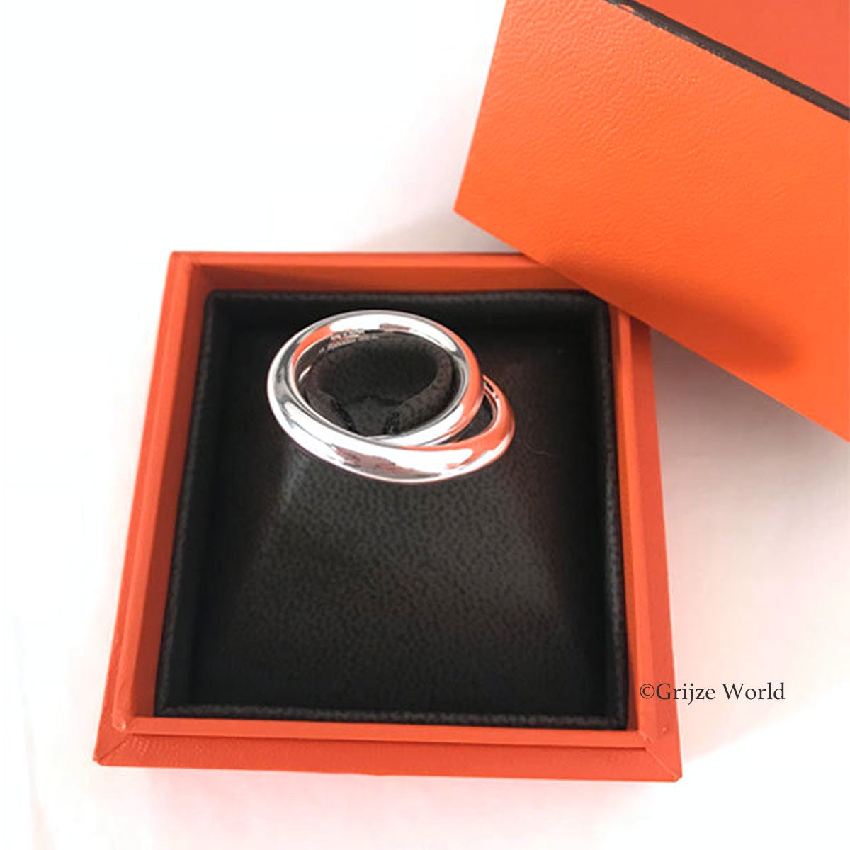 HERMES Vertige Ring ヴェルティージュ シルバーリング FR48 | Grijze
